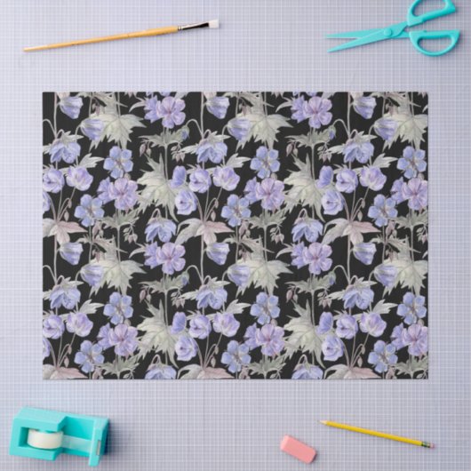 Waterverf Lavendel Bloemen Tissuepapier (Craft)