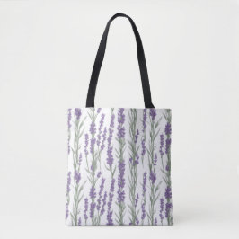 Waterverf Lavendel Bloemen Tote Bag