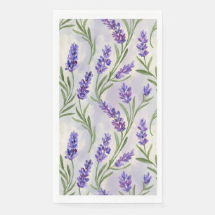 Waterverf Lavendel Bloemendessinpatroon Servet