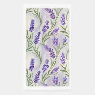 Waterverf Lavendel Bloemendessinpatroon Servet