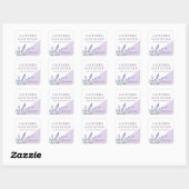 Waterverf Lavendel Bloemensalt Scrub Vierkante Sticker (Vel)