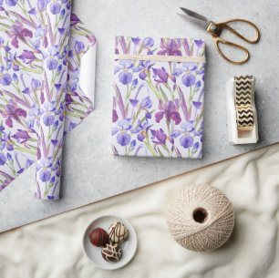 Waterverf Lavendel Bloemig Inpakpapier