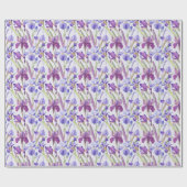 Waterverf Lavendel Bloemig Inpakpapier (Vlak)