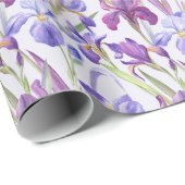 Waterverf Lavendel Bloemig Inpakpapier (Rol Hoek)