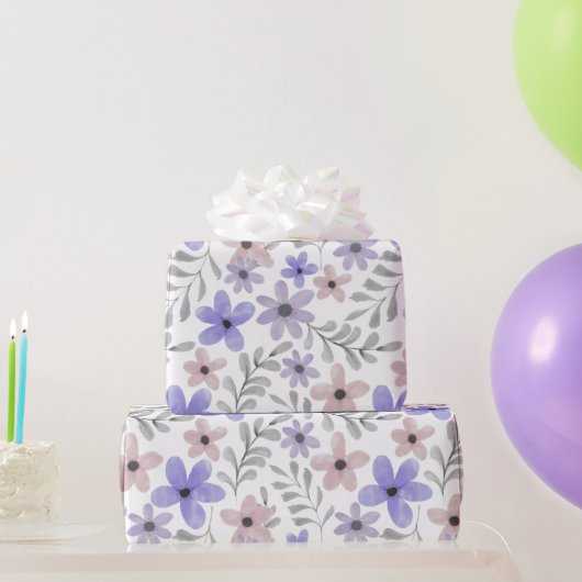 Waterverf Lavendel Bloemig Inpakpapier (Feestgeschenken)