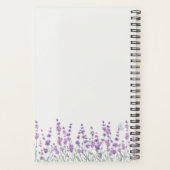 Waterverf Lavendel Bloemig Paarse Rand Planner (Achterkant)