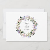 Waterverf Lavendel Bloemige Elegante Script Foto Save The Date (Achterkant)