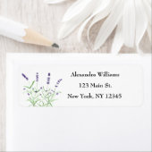 Waterverf Lavendel Bloemige Kruid Retouradres Etiket (Insitu)