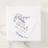 Waterverf Lavendel Bloemige Liefde & Dank Trouwen Bedankjes Labels (In situ)