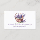 Waterverf Lavendel Bloemist Elegant Visitekaartje (Voorkant)