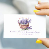 Waterverf Lavendel Bloemist Elegant Visitekaartje