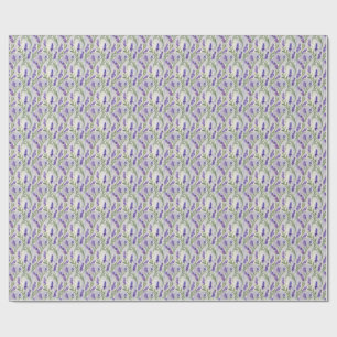 Waterverf Lavendel Bloemloze Naadloos Patroon Cadeaupapier