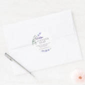 Waterverf Lavendel Bloemzeep Ronde Sticker (Envelop)