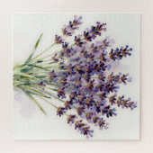 Waterverf Lavendel Boeket Bloemen Legpuzzel (Horizontaal)