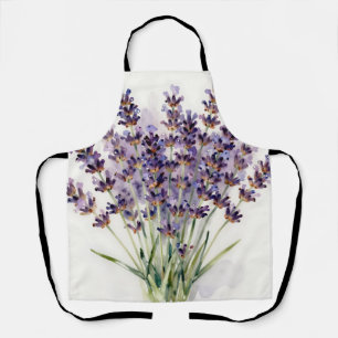 Waterverf Lavendel Boeket Bloemen Schort