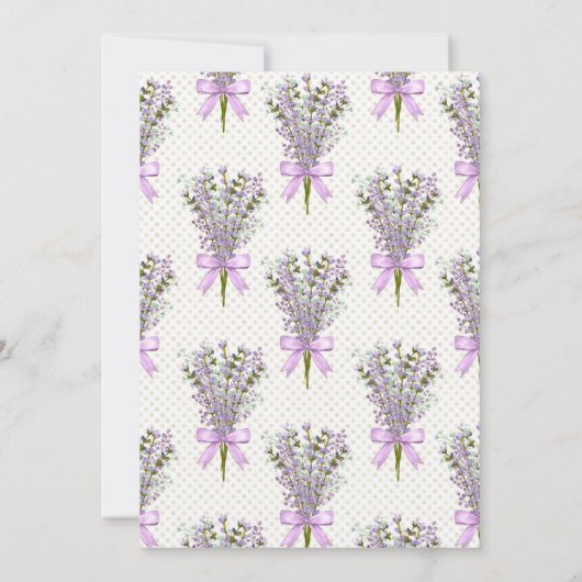 Waterverf lavendel boeket dank u bedankkaart (Achterkant)