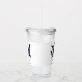 Waterverf lavendel boeket gepersonaliseerd acryl drinkbeker (Rechts)