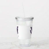 Waterverf lavendel boeket gepersonaliseerd acryl drinkbeker (Links)