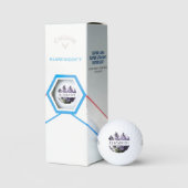 Waterverf lavendel boeket gepersonaliseerd golfballen (Verpakking)