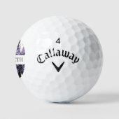 Waterverf lavendel boeket gepersonaliseerd golfballen (Logo)