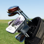 Waterverf lavendel boeket gepersonaliseerd golfheadcover (Insitu)