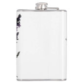 Waterverf lavendel boeket gepersonaliseerd heupfles (Achterkant)