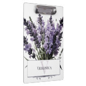 Waterverf lavendel boeket gepersonaliseerd klembord (Rechts)