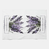 Waterverf lavendel boeket gepersonaliseerd theedoek (Horizontaal)