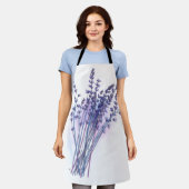 Waterverf Lavendel Boeket Lente Schort (Gedragen)