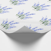 Waterverf lavendel boeketpatroon cadeaupapier (Hoek)