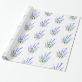 Waterverf lavendel boeketpatroon cadeaupapier (Uitgerold)