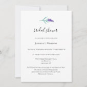 Waterverf Lavendel Bruids Douche Uitnodigingen (Voorkant)