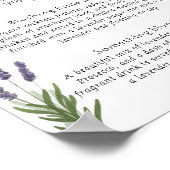 Waterverf Lavendel Bruids Handtekening Drinken Men Poster (Hoek)