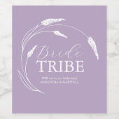 Waterverf Lavendel bruidsmeisje voorstel label Wijn Etiket (Enkel label)