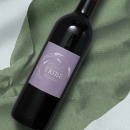 Waterverf Lavendel bruidsmeisje voorstel label Wijn Etiket