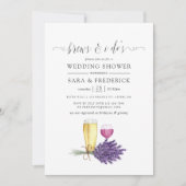 Waterverf Lavendel Drankjes Voor De I Do's Kaart (Voorkant)