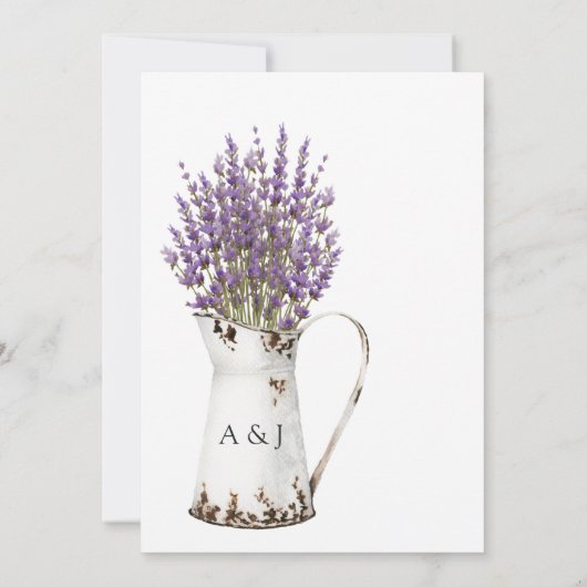 Waterverf Lavendel Drankjes Voor De I Do's Kaart (Achterkant)