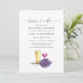 Waterverf Lavendel Drankjes Voor de Ja-Words Kaart (Staand voorkant)