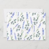 Waterverf lavendel en eucalyptuspatroon bedankkaart (Achterkant)