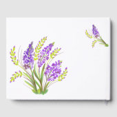 Waterverf Lavendel en Groene Bloemen Gastenboek (Achterkant)