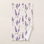 Waterverf lavendel en stippen ontwerp bad handdoek (Handdoek)