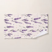 Waterverf lavendel en stippen ontwerp bad handdoek (Handdoek)