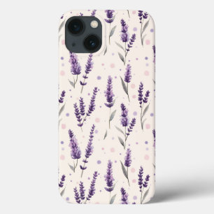 Waterverf lavendel en stippen ontwerp Case-Mate iPhone case