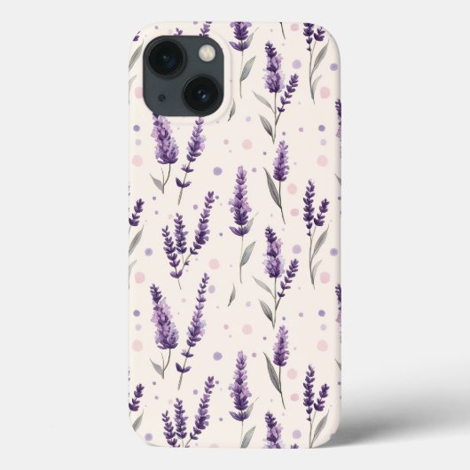 Waterverf lavendel en stippen ontwerp Case-Mate iPhone case (Achterkant)