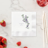 Waterverf Lavendel & Eucalyptus Bedacht Huwelijk Servet (Insitu)