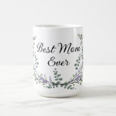 Waterverf Lavendel Eucalyptus beste moeder ooit Koffiemok (Center)