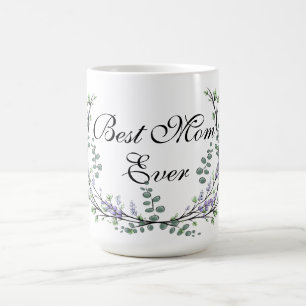 Waterverf Lavendel Eucalyptus beste moeder ooit Koffiemok