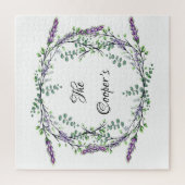 Waterverf lavendel eucalyptus bohobotanical legpuzzel (Verticaal)