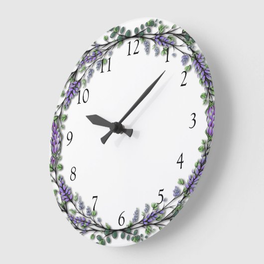 Waterverf lavendel eucalyptus paarse bloemig grote klok (Hoek)