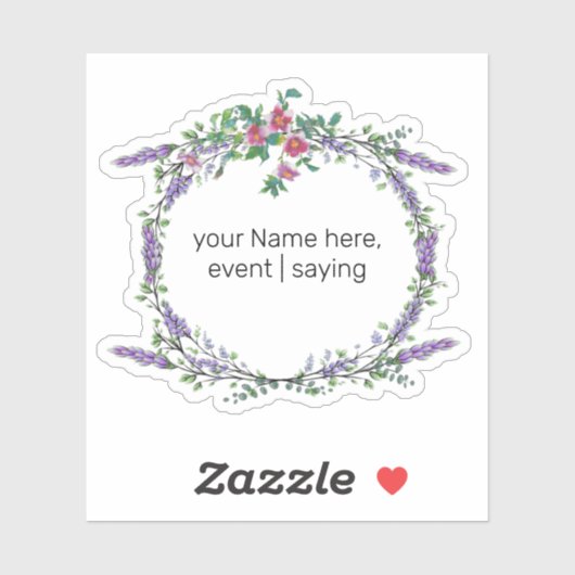 Waterverf Lavendel Eucalyptus rozen Sticker (Vel)